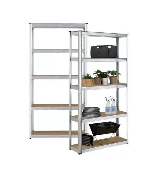ESTANTE RACK METÁLICO 180 X 90 X 40 GALVANIZADO IMSI HOME PLATEADO - 5