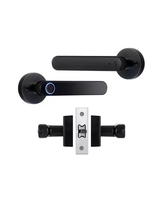 CERRADURA INTELIGENTE BLUETOOTH HUELLA DIGITAL APP NEGRA - 4