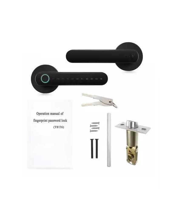 CERRADURA INTELIGENTE BLUETOOTH HUELLA DIGITAL APP NEGRA - 6