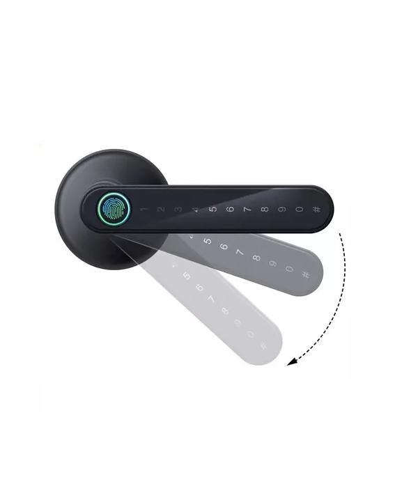 CERRADURA INTELIGENTE BLUETOOTH HUELLA DIGITAL APP NEGRA - 7
