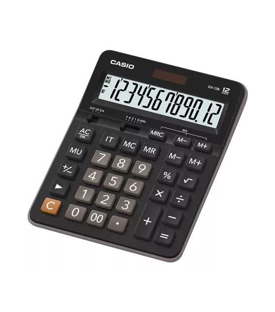 CALCULADORA DE ESCRITORIO CASIO GX-12B, 12 DÍGITOS, COLOR NEGRO - 1