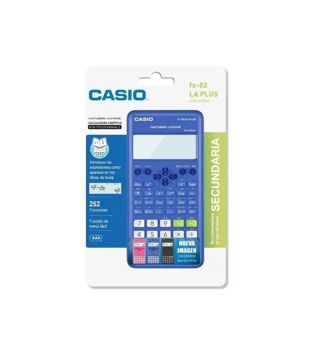 CALCULADORA CIENTÍFICA CASIO FX-82LA PLUS-2, 252 FUNCIONES, COLOR AZUL - 3