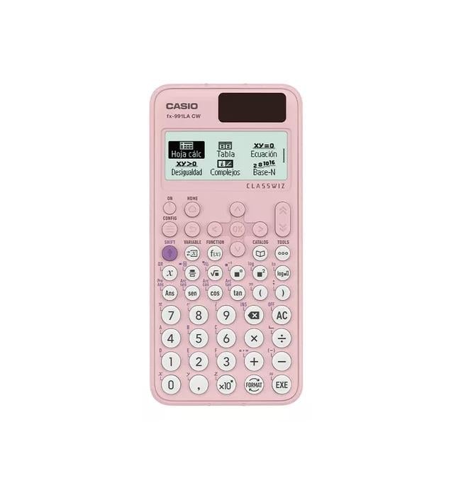 CALCULADORA CASIO PARA ESCUELA Y UNIVERSIDAD FX-991LACW, COLOR ROSA PÁLIDO - 1