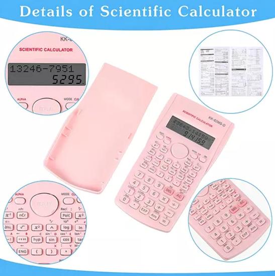 CALCULADORA CIENTÍFICA Y COMERCIAL, 240 FUNCIONES, 12 DÍGITOS, COLOR ROSADO - 2