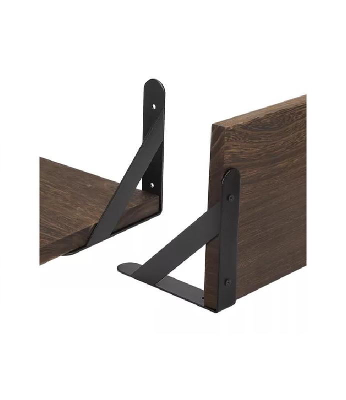 REPISAS FLOTANTES DE MADERA MULTIPROPÓSITO KIT 4 MARRÓN OSCURO - 2
