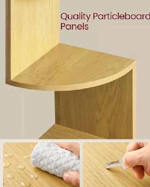 REPISAS FLOTANTES ESQUINERA DE MADERA RÚSTICA - 5 NIVELES - 3