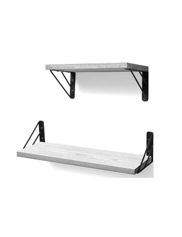 REPISAS FLOTANTES DE MADERA MULTIPROPÓSITO KIT 4 BLANCO - 2