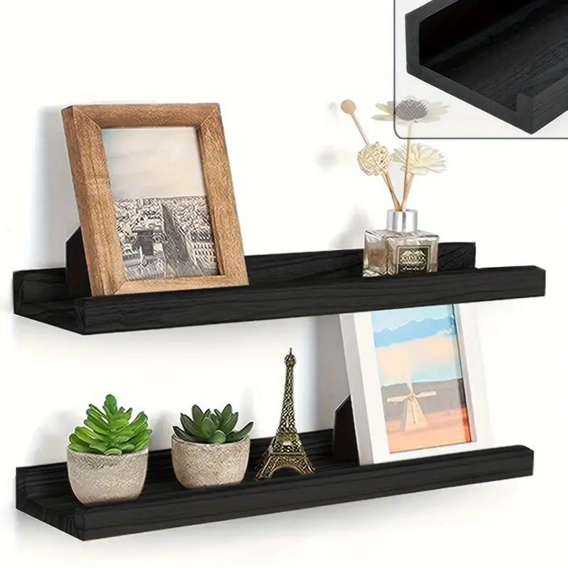 REPISA FLOTANTE MODELO CORCHETE 150CM NEGRO - 2