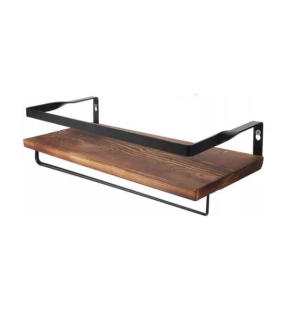REPISAS FLOTANTES DE MADERA MODERNAS MULTIPROPÓSITO KIT 2 MARRÓN OSCURO - 1