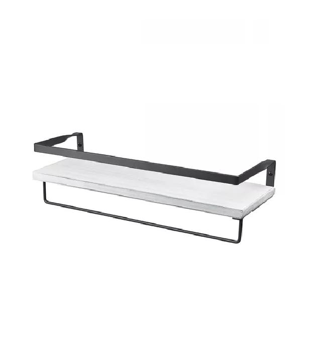 REPISAS FLOTANTES DE MADERA MODERNAS MULTIPROPÓSITO KIT 2 BLANCO - 1