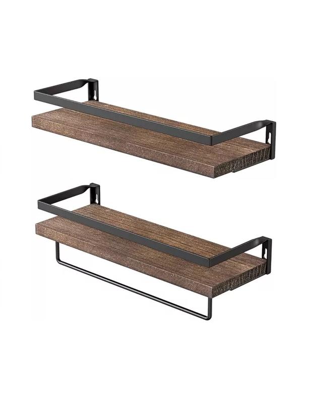 REPISAS FLOTANTES DE MADERA MODERNAS KIT 2 MARRÓN OSCURO - 1