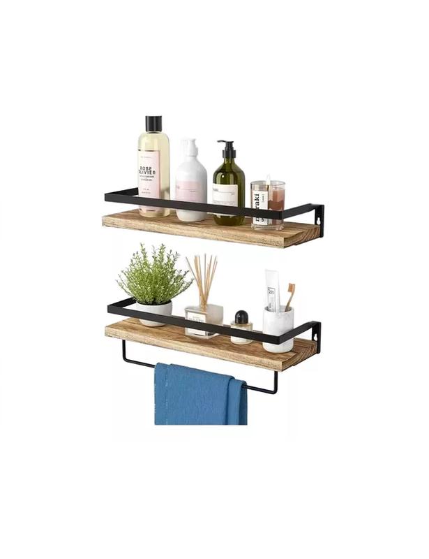 REPISAS FLOTANTES DE MADERA MODERNAS KIT 2 CAFÉ - 1