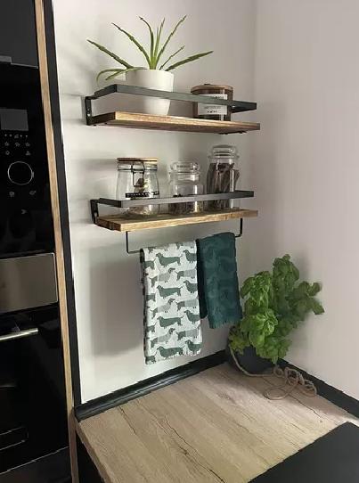REPISAS FLOTANTES DE MADERA MODERNAS KIT 2 CAFÉ - 4