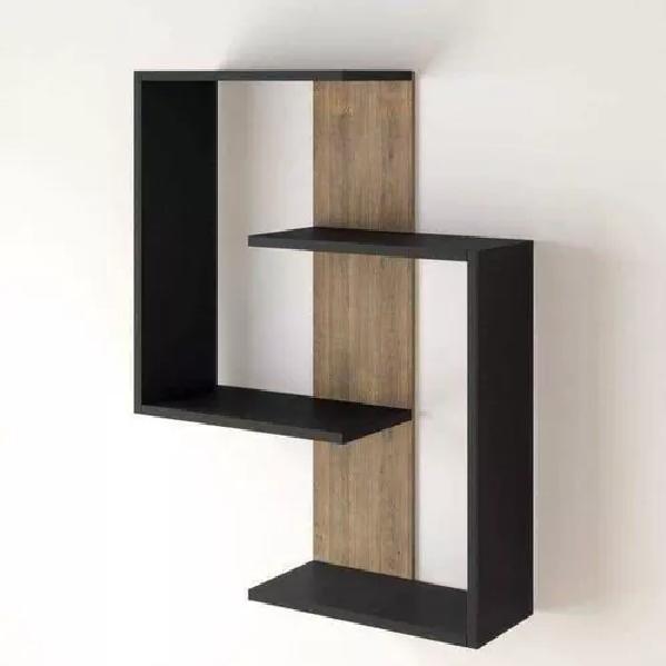 REPISA MODERNA MINIMALISTA FLOTANTE NEGRO - 1