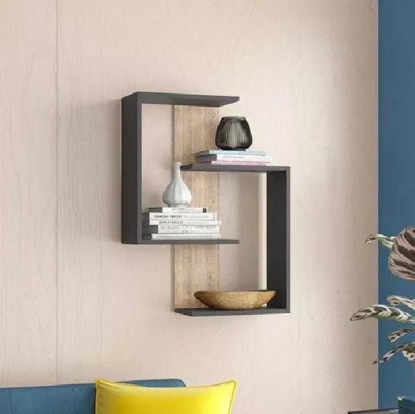 REPISA MODERNA MINIMALISTA FLOTANTE NEGRO - 2