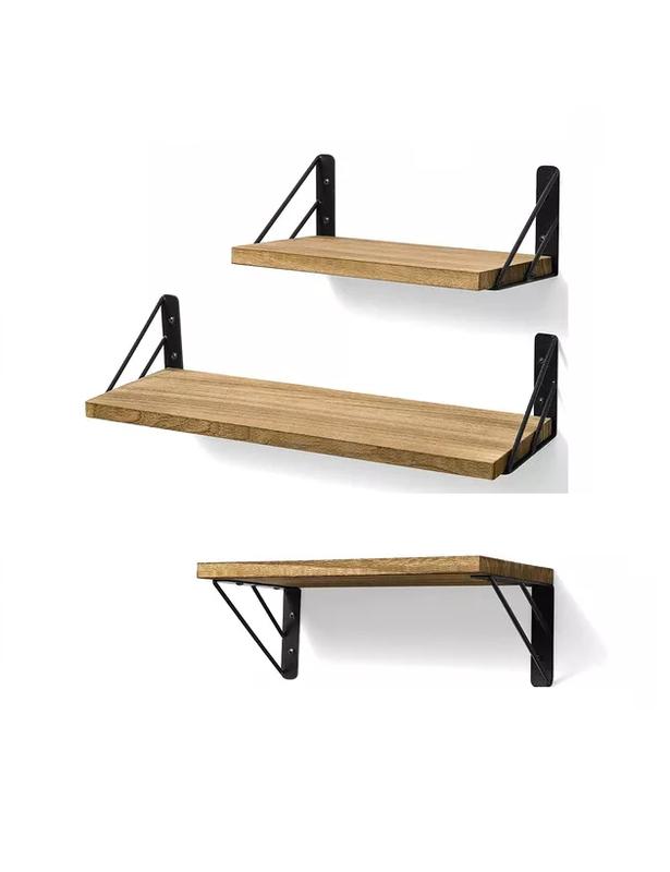 REPISAS FLOTANTES DE MADERA MULTIPROPÓSITO KIT 3 BLANCO ESPECIAL - 2
