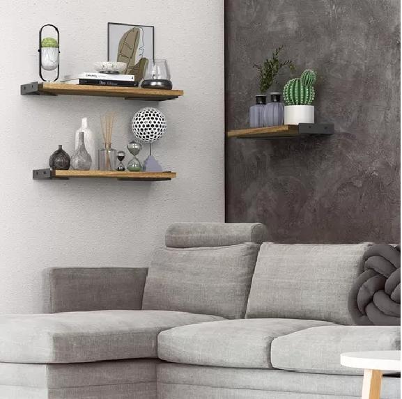 REPISAS FLOTANTES DE MADERA MULTIPROPÓSITO KIT 3 BLANCO ESPECIAL - 5