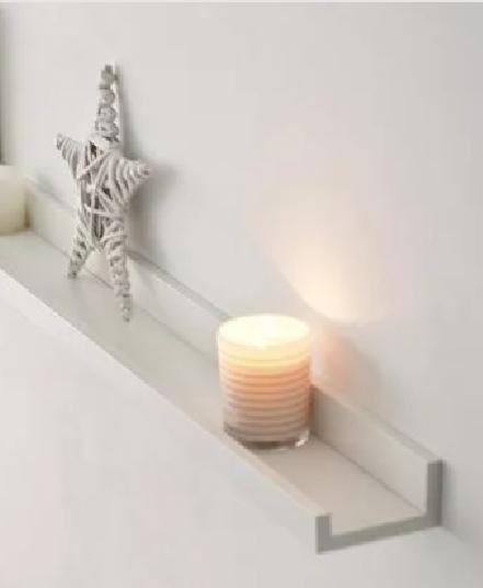 REPISA FLOTANTE MODELO CORCHETE 150CM BLANCO - 1
