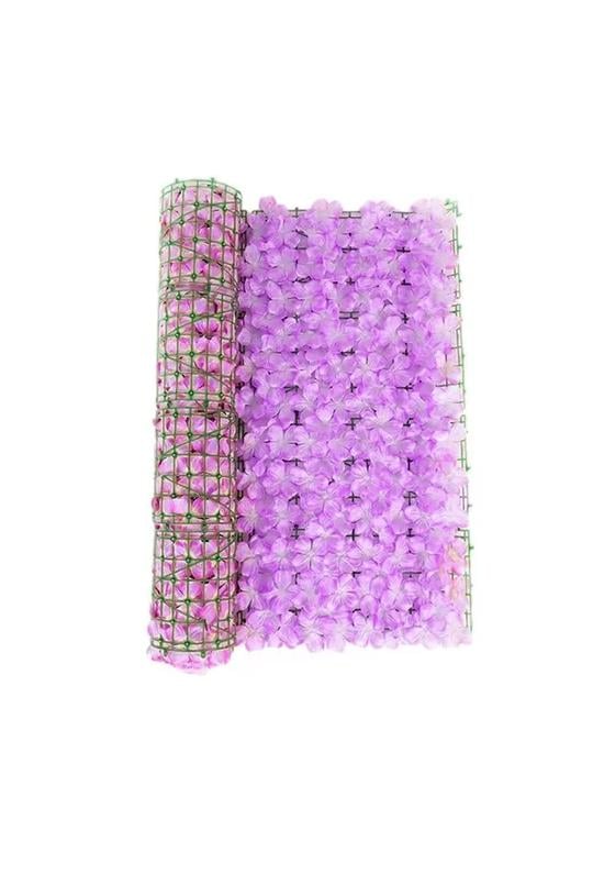 FLOR ARTIFICIAL DECORACIÓN PANEL PARED MURO 3M VIOLETA - 1