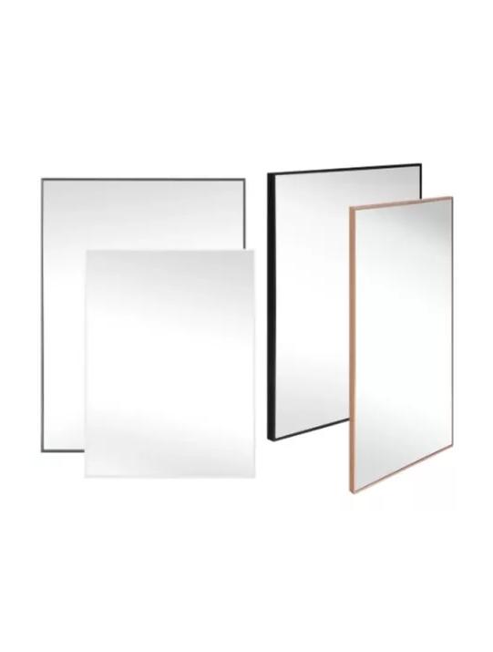ESPEJO RECTANGULAR 40X50CM PLAST OFFICE 4 TONOS METALIZADOS GRIS - 2