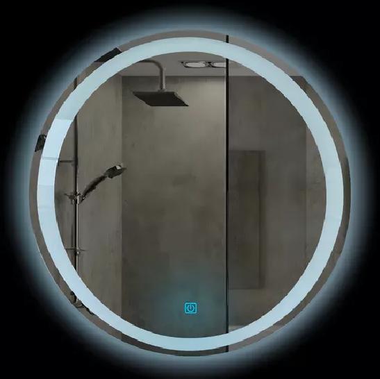 ESPEJO REDONDO LED CON TOUCH JOYTEK 60X60CM MARCO PLATEADO - 2