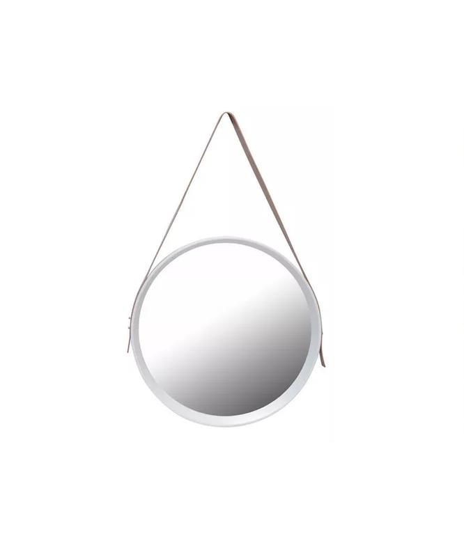 ESPEJO CIRCULAR 52CM DIÁMETRO CON CORREA PLÁSTICA VGO BLANCO O NEGRO - 1