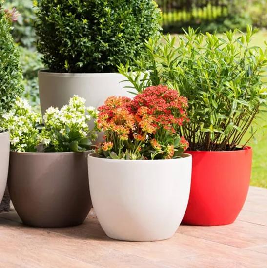 MACETERO PLÁSTICO REDONDO 30CM SIENA JARDINERAS - 4