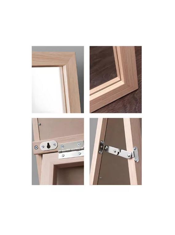 ESPEJO CUERPO ENTERO 150X40CM BASE PLEGABLE ESTILO JAPONÉS MARRÓN - 4