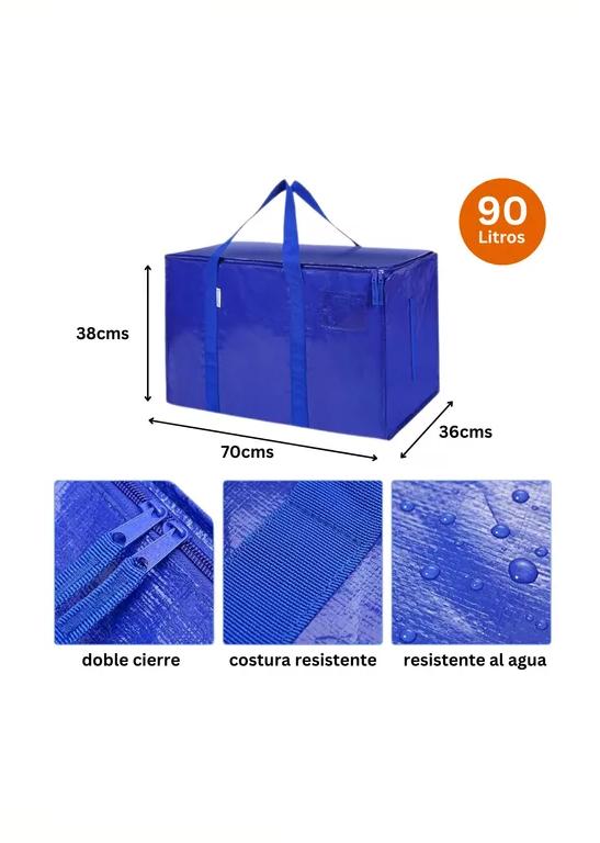 PACK 6 BOLSAS MUDANZA ALMACENAMIENTO EXTRA GRANDE 90LTS - 3