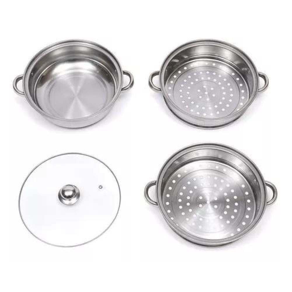VAPORERA PARA SOPA DE ACERO INOXIDABLE 28CM TRES CAPAS - 2