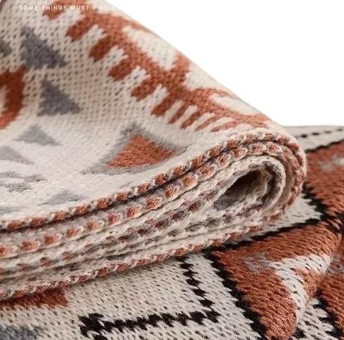 MANTA DECORATIVA TEJIDA PARA SILLÓN, PIECERA O CAMA BOHEMIA MULTICOLOR - 2