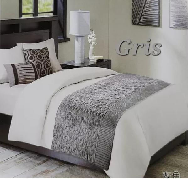 PIECERA POLAR TELA REVERSIBLE 95X210 CM COLOR GRIS - 2