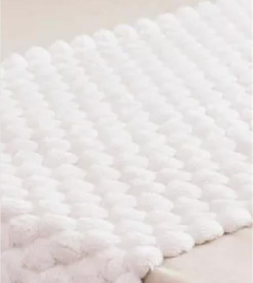PIECERA PLUSH PELUDITA 2 PLAZAS O KING 70X190 CM COLOR CREMA - 1
