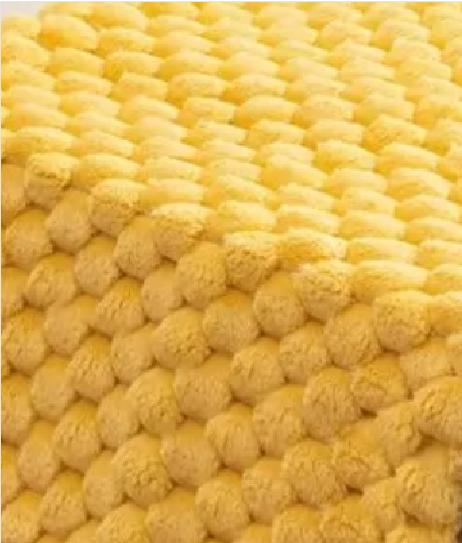 PIECERA 70X190 CM + 2 FUNDAS 45X45 CM PLUSH PELUDITA KING COLOR AMARILLO - 1