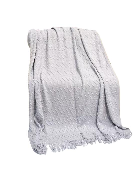 PIECERA DE CAMA MANTA SOFÁ GRUESO 500G COLOR GRIS - 1