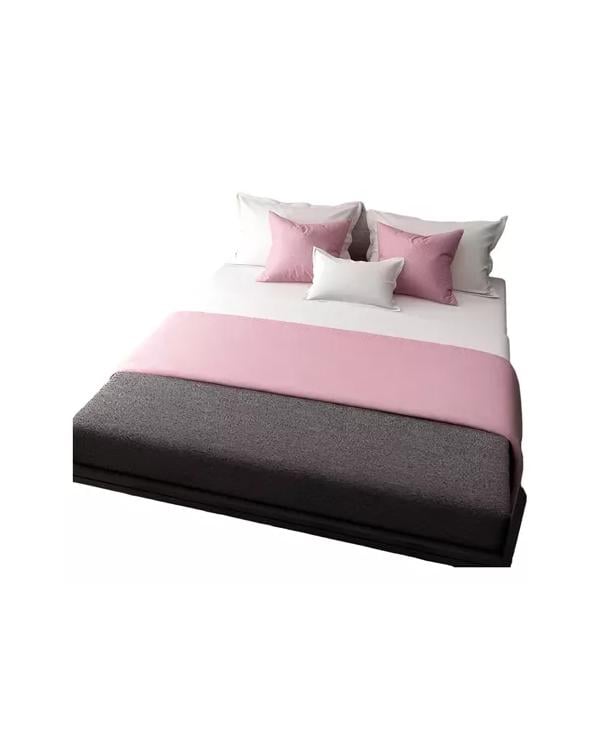 PIECERA 60X220 CM + 2 FUNDAS PARA CAMA GRUESA COLOR PALO ROSA - 1