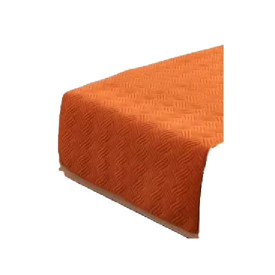 PIECERA DE CAMA TERCIOPELO PLUSH KING + 2 FUNDAS 70X210 CM COLOR NARANJA - 1
