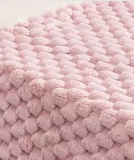 PIECERA 70X190 CM + 2 FUNDAS 45X45 CM PLUSH PELUDITA KING COLOR ROSA - 1