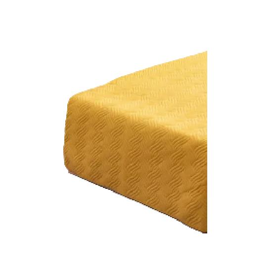 PIECERA DE CAMA TERCIOPELO PLUSH KING + 2 FUNDAS 70X210 CM COLOR AMARILLO - 1