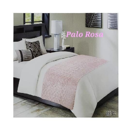 PIECERA POLAR TELA REVERSIBLE 95X210 CM COLOR PALO ROSA - 1