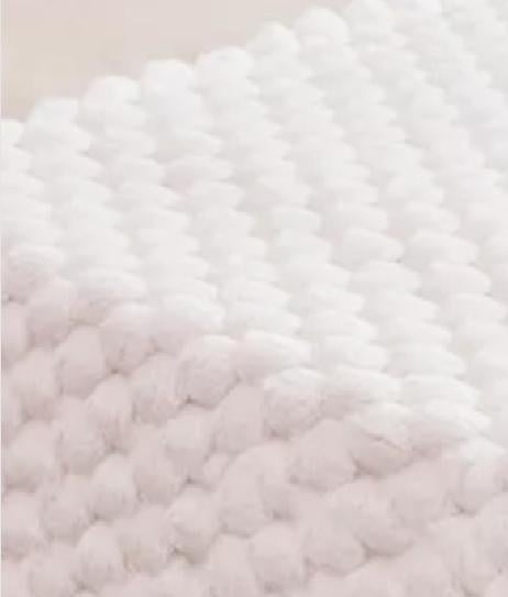 PIECERA 70X190 CM + 2 FUNDAS 45X45 CM PLUSH PELUDITA KING COLOR BLANCO - 1