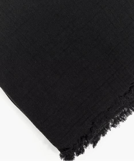 PIECERA ALGODÓN GAUZE COLOR NEGRO - 2