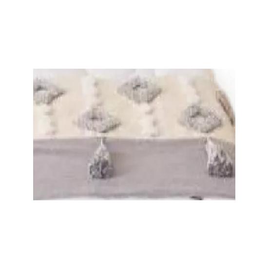 PIECERA PIE DE CAMA BOHO BORDADA CAMA KING Y 2 PLAZAS DISEÑO 3 COLOR BLANCO - 1