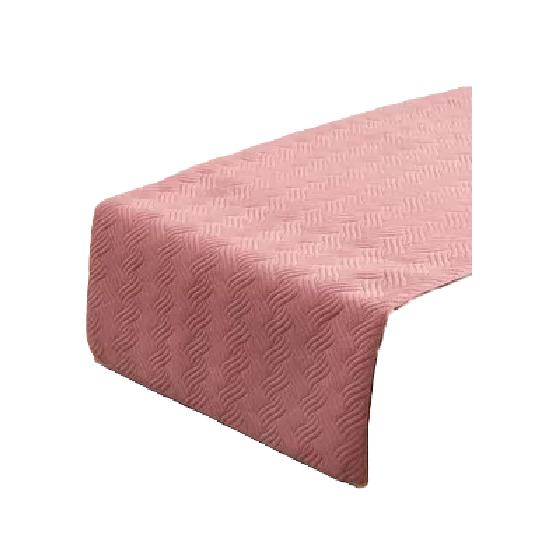 PIECERA DE CAMA TERCIOPELO PLUSH KING + 2 FUNDAS 70X210 CM COLOR ROSA - 1