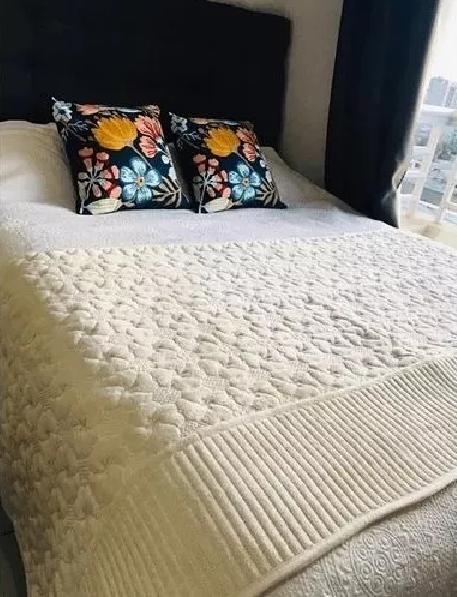 PIECERA POLAR TELA REVERSIBLE 95X210 CM COLOR BEIGE - 2