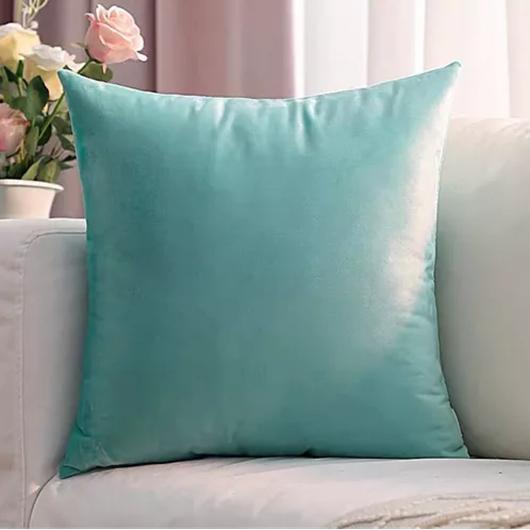 FUNDA PARA COJÍN VELVET TERCIOPELO LISO EN VARIEDAD DE COLORES - MENTA - 5