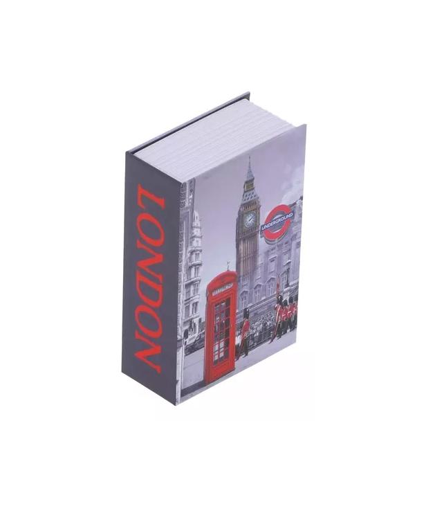 CAJA FUERTE DE SEGURIDAD EN FORMA DE LIBRO METÁLICA LLAVES - 1
