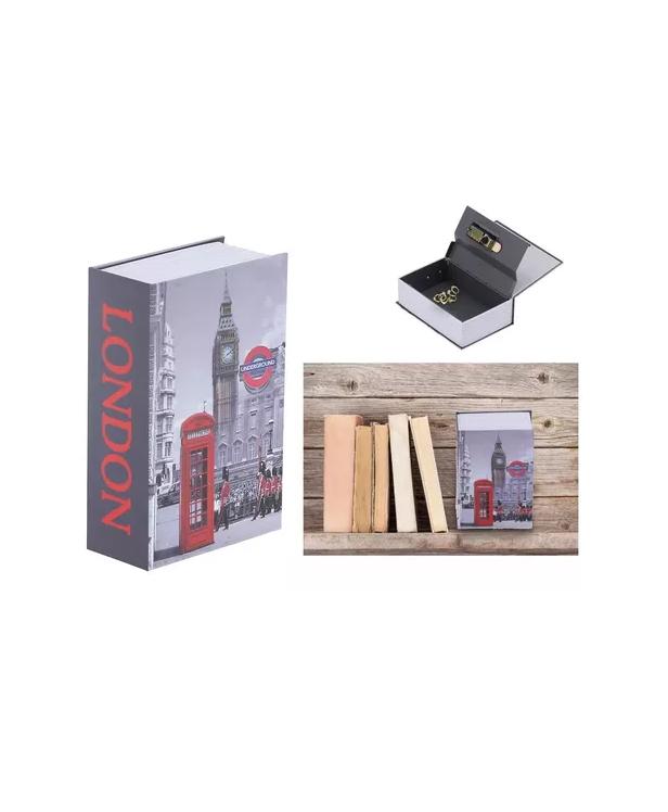 CAJA FUERTE DE SEGURIDAD EN FORMA DE LIBRO METÁLICA LLAVES - 5