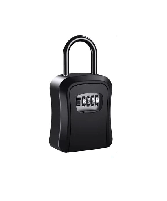 CAJA SEGURIDAD PORTA LLAVE CANDADO CLAVE EN COLOR NEGRO - 1