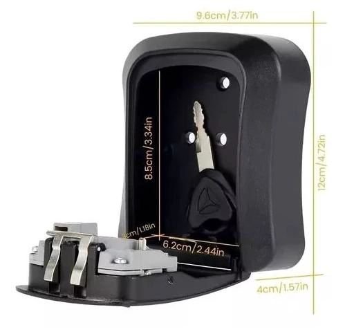 CAJA SEGURIDAD PARA LLAVES CON CLAVE EN COLOR NEGRO - 2